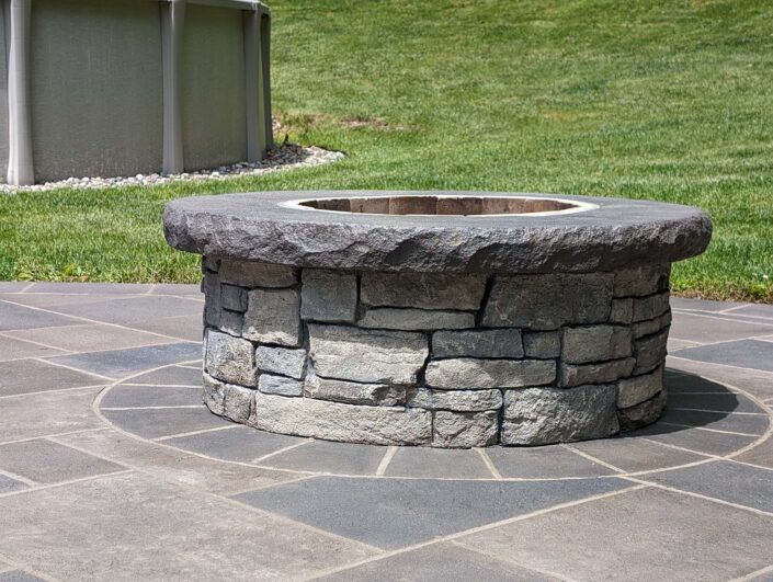 Concrete firepit in west milford NJ