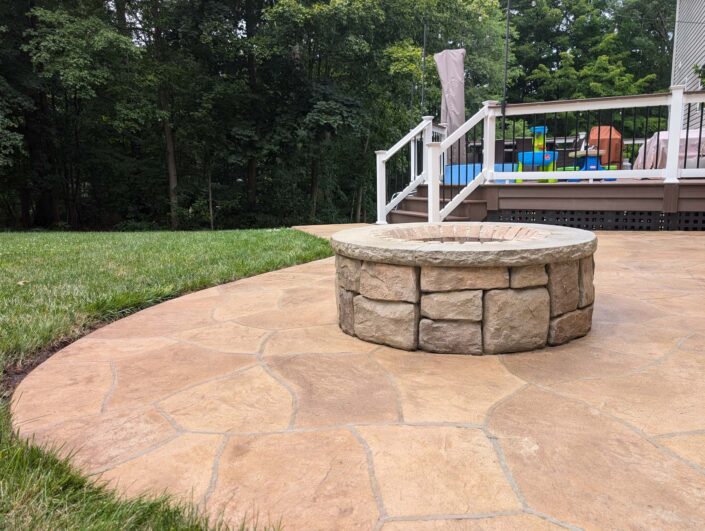 stamped concrete patio in oak ridge nj